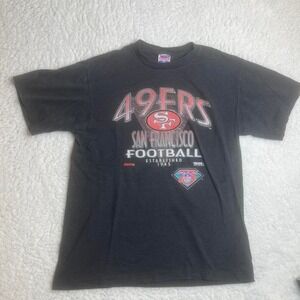 1994 San Francisco 49ers men's grey‎ single stitch tshirt nfl trench USA made